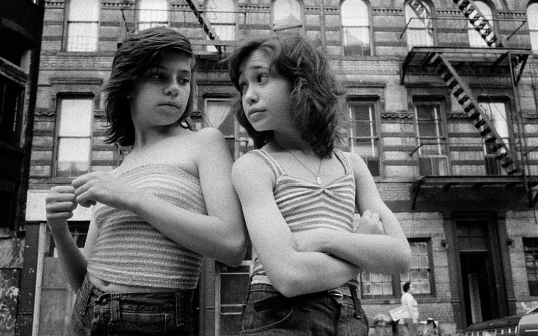 Dee and Lisa on Mott Street, Little Italy, New York City, 1976