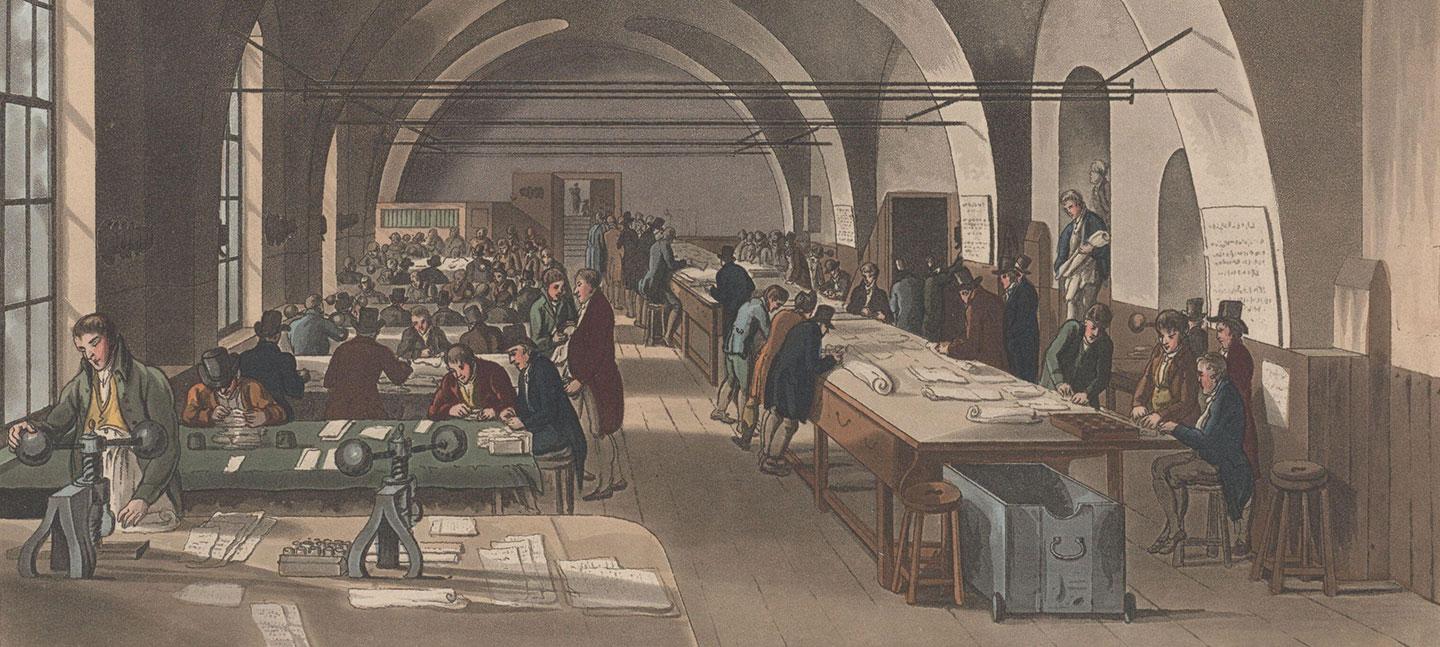 Illustration of the Stamp Office